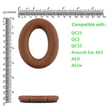 Geekria QuickFit Replacement Ear Pads for Bose QuietComfort QC2, QC15, AE2, AE2i, AE2w Headphones Ear Cushions, Headset Earpads, Ear Cups Cover Repair Parts (Brown)