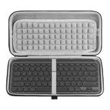 Geekria Hard Shell Keyboard Case Travel Carrying Bag, Compatible with Logitech MX Keys Mini Minimalist Wireless Illuminated Keyboard (Grey)