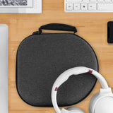 Geekria Shield Headphones Case for Lay Flat Over-Ear Headphones, Replacement Hard Shell Travel Carrying Bag with Cable Storage, Compatible with Steelseries, B&W, Skullcandy Headsets (Grey)
