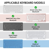 Geekria Compact Keyboard Case, Vegan Leather Travel Case, with Phone and Tablet Holder, Compatible with Logitech K380/Pebble Keys 2 K380s, Magic Keyboard (Pink)