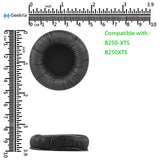 Geekria QuickFit Leatherette Replacement Earpads + Mic Foam Compatible with BlueParrott B250-XT Plus, B250-XT, B250-XTS, B250, B150 Headphones Mic Windscreen Foam Cover + Ear Cups (Black)