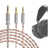 Geekria Apollo Copper Silver Mixed Upgrade Audio Cable Compatible with HIFIMAN SUSVARA UNVEILED, SUNDARA HE4XX 400i Headphones, 4.4mm to Dual 3.5mm to Replacement Headphones Cord (8.2ft / 2.5m)