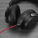 Geekria Audio Cable Compatible with Bose QuietComfort Ultra, QuietComfort SE, QC 45, QC 35 II, QC 35, QC 25 Headphones, 1/8" (3.5mm) to 2.5mm Replacement Stereo Cord (Red 5.6 ft / 1.7 m)