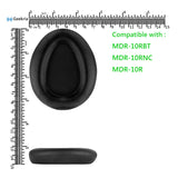 Geekria QuickFit Replacement Ear Pads for SONY MDR-10RBT, MDR-10RNC, MDR-10R Headphones Ear Cushions, Headset Earpads, Ear Cups Cover Repair Parts (Black)