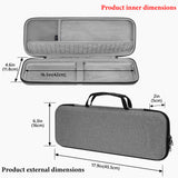 Geekria Keyboard Carrying Case, Hard Shell Protective Travel Bag. Compatible with Apple Magic Keyboard with Numeric Keypad and Apple Magic Mouse Combo Case. (Light Grey)