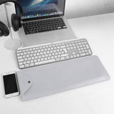 Geekria Slim Keyboard Sleeve Case, Vegan Leather Travel Portable Bag, Compatible with Apple Magic Keyboard with Numeric Keypad, Logitech MX Keys S / MX Keys / MK955(Light Gray)