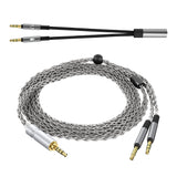 Geekria Apollo Silver-Plated Copper Upgrade Audio Cable Compatible with VZR Model One Audiophile Gaming Headset, 3.5mm (1/8'') to Dual 3.5mm Replacement Headphones Cord (4.9 ft / 1.5 m)