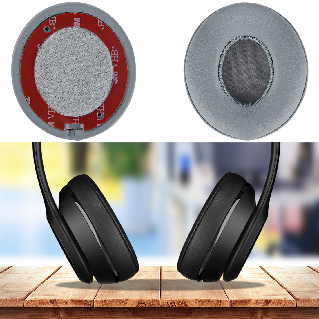 Geekria QuickFit Replacement Ear Pads for Beats Solo 3 (A1796), Solo 3