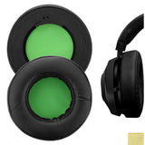 Geekria QuickFit Replacement Ear Pads for Razer Kraken 7.1 Chroma V2 USB Gaming Headset Headphones Ear Cushions, Headset Earpads, Ear Cups Cover Repair Parts (Black / Green )