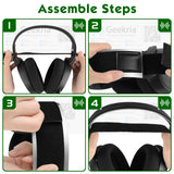 Geekria Flex Fabric Headband Pad Compatible with SteelSeries Arctis 7, Arctis 9X, Arctis PRO, Headphones Replacement Band, Headset Head Cushion Cover Repair Part (Black)