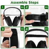 Geekria Flex Fabric Headband Pad Compatible with SteelSeries Arctis 7, Arctis 9X, Arctis PRO Headphones, Replacement Band Repair Part (Black)