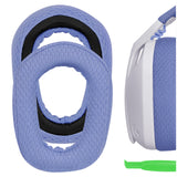 Geekria Comfort Mesh Fabric Replacement Ear Pads for Logitech G435 G335 Headphones Ear Cushions, Headset Earpads, Ear Cups Cover Repair Parts (Blue)