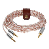 Geekria Apollo Copper Silver Braid Upgrade Audio Cable Compatible with HIFIMAN SUSVARA UNVEILED SUNDARA Ananda Arya HE4XX, 3.5mm to Dual 3.5mm Male Replacement Headphones Cord (8.2ft / 2.5m)
