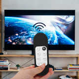 Geekria Chromecast Cover Compatible with Google TV HD 2022 Remote Control - Lightweight Non-Slip Shock Resistant Silicone Cover for Google TV 4K 2020 Remote Control with Lanyard (Black)