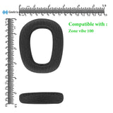 Geekria Comfort Mesh Fabric Replacement Ear Pads for Logitech Zone Vibe 100 Headphones Ear Cushions, Headset Earpads, Ear Cups Cover Repair Parts (Black)