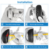 Geekria Comfort Hybrid Velour Replacement Ear Pads for Audio-Technica ATH-M50X M50xBT2 M60X M50S M50cwh M45 M30X M20X Headphones Ear Cushions, Headset Earpads, Ear Cups Cover Repair Parts (Black)