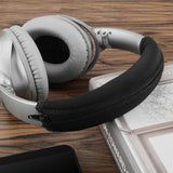 Geekria Flex Fabric Headband Cover Compatible with Bose QuietComfort 35 Series 2 Gaming, QC35II, QC25 Headphones, Head Cushion Pad Protector, Replacement Repair Part, Easy DIY Installation (Black)