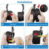 Geekria Earpad + Headband Compatible with SONY MDR-XB950BT MDR-XB950B1 Headphone Replacement Ear Pad + Headband Pad / Ear Cushion + Headband Cushion / Repair Parts Suit (Dark Red)