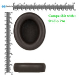 Geekria QuickFit Replacement Ear Pads for Beats Studio Pro Headphones Ear Cushions, Headset Earpads, Ear Cups Cover Repair Parts (Brown)