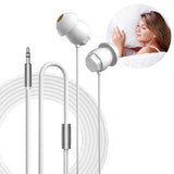 Geekria Sleep Earbuds, Noise Isolating Ear Plugs, Mini ASMR Sleeping Earphone, Fit Insomnia, Air Travel, Side Sleep, Light Sleep, Ambient Sounds, Relaxation, Meditation (White, 11.8FT)