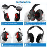 Geekria Comfort Velour Replacement Ear Pads for Sennheiser RS 160/170/180, HDR160/170/180 Headphones, Repair Parts (Black)