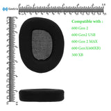 Geekria Comfort Mesh Fabric Replacement Ear Pads for Turtle Beach Stealth 600 Gen2/Gen2USB/Gen2MAX/Gen3(600XB)/500 XB Wireless Headphones, Repair Parts (Black)