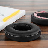 Geekria QuickFit Replacement Ear Pads for Beats Solo2 Wired, Solo2.0 Wired (B0518) Headphones Ear Cushions, Headset Earpads, Ear Cups Cover Repair Parts (Black)