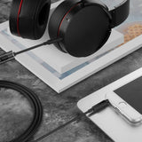 Geekria Audio Cable with Mic Compatible with Sony WH-ULT900N WH-XB920N WH-XB910N WH-1000XM5 Headphones Cable, 1/8" (3.5mm) to 3.5mm Replacement Stereo Cord with Inline Microphone (4 ft/1.2 m)