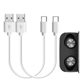 Geekria USB Earbuds Charger Cable Compatible with Sennheiser ACCENTUM True Wireless, ACCENTUM Open, Momentum True Wireless 4, USB to USB-C Replacement Power Charging Cord (1ft/30cm 2Pack)