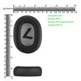 Geekria QuickFit Replacement Ear Pads for Plantronics BackBeat PRO2, BackBeat PRO2 Special Edition, Voyager 8200UC Headphones Ear Cushions, Headset Earpads, Ear Cups Cover Repair Parts (Black Tan)