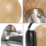 Geekria Wooden Sphere Headphone Stand, Wall Mount Headset Holder, Headset Hanger for On-Ear, Over-Ear Headphones, Compatible with Bose, Sony, JBL, Beats, AKG