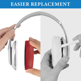 Geekria SNAP Ear Pads Replacement Kit for Beats Studio Pro Headphones, Magnetic Easy Switch Ear Cushions, Exchange Earpads in Seconds (Red Protein Leather, 1 Pair)