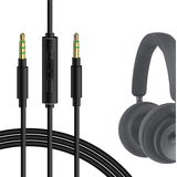 Geekria Audio Cable with Mic Compatible with Beyerdynamic, B&O, B&W, Philips, Jabra, Marshall Headphones Cable, 1/8" (3.5mm) to 3.5mm Replacement Stereo Cord (4 ft/1.2 m)