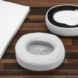 Geekria Comfort Hybrid Velour Replacement Ear Pads for JBL Live 650 BTNC, Lifestyle E65BTNC, Duet NC, Live 660 BTNC Headphones Ear Cushions, Repair Parts (Grey)