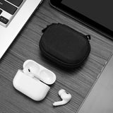 Geekria Shield Earbuds Case Compatible with AirPods 4 AirPods Pro 2 AirPods Pro AirPods 3 AirPods 2 True Wireless Earbud, Replacement Hard Shell Travel Carrying Bag with Carabiner Clip (Grey)