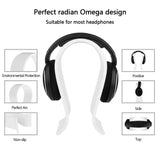 Geekria Omega Headphone Stand for Over-Ear Headphones, Gaming Headset Stand, Desk Display Hanger Compatible with Sony Audio-Technica, Bose, AKG, Sennheiser, Beats Studio3 (White)