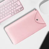 Geekria Keyboard Carrying Case Replacement for Logitech MX Keys Mini Keyboard Case, Vegan Leather Protective Travel Bag Keyboard Cover (Pink)