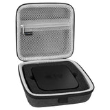 Geekria Shield Case Compatible with 2021 Apple TV 4K (32GB / 64GB) Case, Replacement Hard Shell Travel Carrying Bag with Room for Remote Controllers and Accessories (Grey)