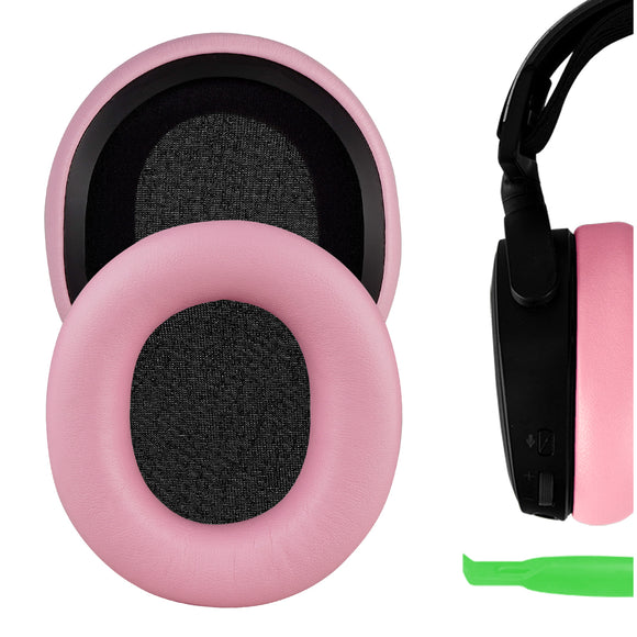 Geekria NOVA Replacement Ear Pads for SteelSeries Arctis Prime Arctis PRO Arctis 9X Arctis 7 Arctis 5 Arctis 3 Headphones Ear Cushions, Headset Earpads, Ear Cups Cover Repair Parts (Pink)
