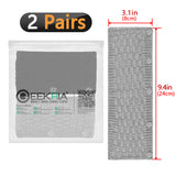 Geekria 2 PCS Knit Fabric Headband Pad Compatible with Bose, AKG, Sennheiser, Sony Headphones Replacement Band, Headset Head Cushion Cover Repair Part (Black + Gray)