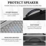 Geekria Shield Speaker Case Compatible with Bose Soundlink Max Case Cover, Replacement Hard Shell Portable Speaker Protective Carrying Bag with Cable Storage (Dark Grey)