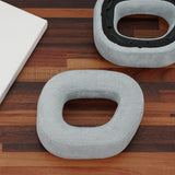 Geekria Comfort Micro Suede Replacement Ear Pads for Corsair HS80 Max/ HS80 USB Wired/ HS80 RGB Wireless Gaming Headphones Cushions, Repair Parts (Extra Thick/Grey)