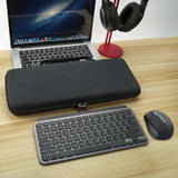 Geekria Keyboard Case, Hard Shell Protective Travel Bag Compatible with Logitech MX Keys Mini Minimalist Wireless Illuminated Keyboard and Logitech MX Anywhere 3 Mouse Combo Case (Dark Grey)