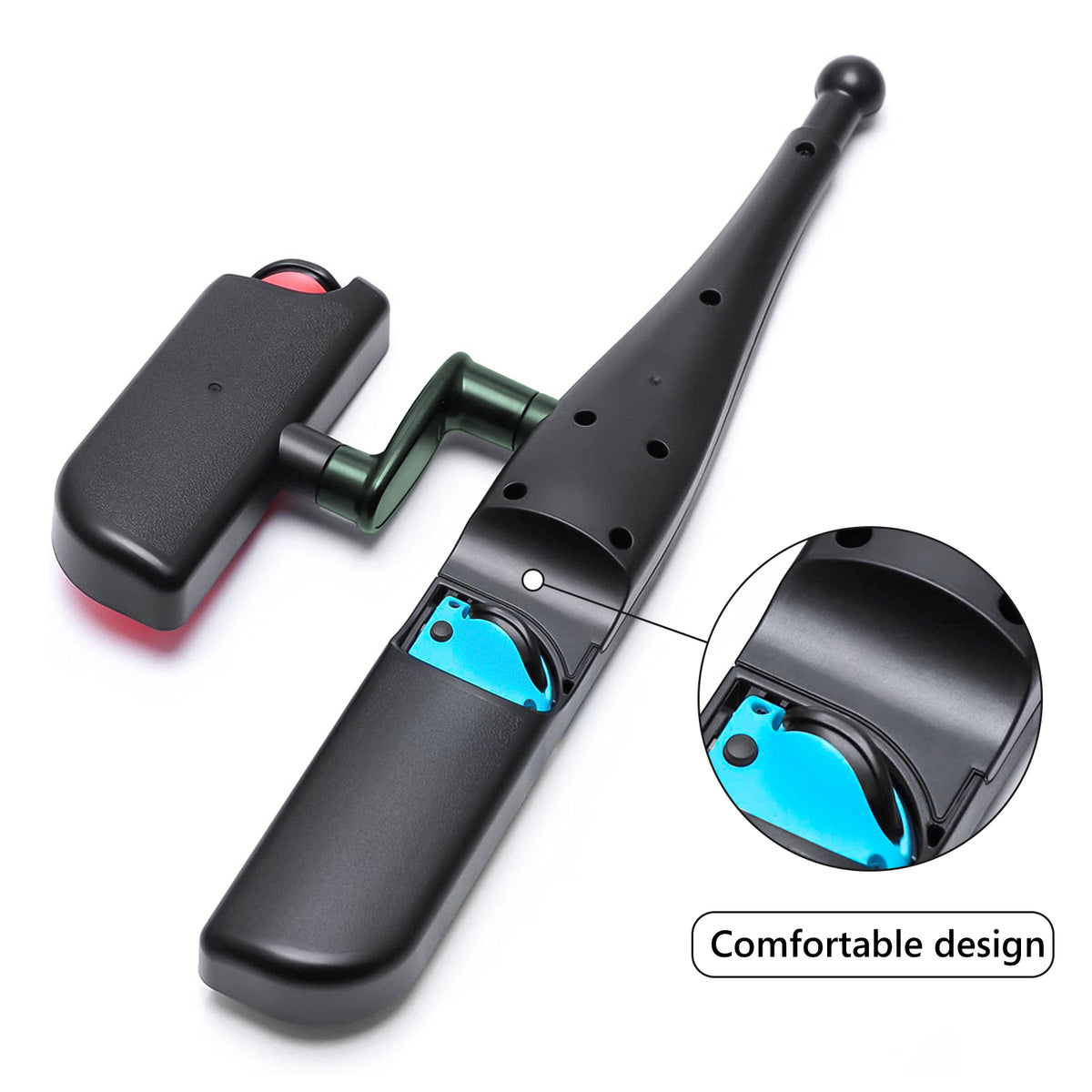 Geekria Fishing Rod Compatible with Nintendo Switch Controller, Fishin