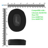 Geekria Sport Cooling-Gel Replacement Ear Pads for JBL Lifestyle E65BTNC, Duet NC, Live 650BTNC, Live 660BTNC Headphones Ear Cushions, Headset Earpads, Ear Cups Cover Repair Parts (Black)