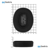 Geekria Comfort Mesh Fabric Replacement Ear Pads for JBL Live 500BT, 500BTNC Headphones, Ear Cushions, Repair Parts (Black)
