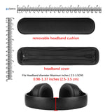 Geekria Medium Cooling-Gel Hook and Loop Headband Cover + Headband Pad Set / Headband Protector with Zipper No Tool Needed, Compatible with Razer Bose Beats JBL Hyperx Sony Gardo Headphones