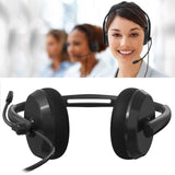 Geekria USB Headset with Mic and Mute Option, Wired Headphones for PC, Laptop, Tablet, Computer Headset with Noise Cancelling Microphone, All Day Comfort for Meetings, Call Center (Black)
