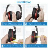 Geekria PRO Extra Thick Cooling Gel Replacement Ear Pads for Sony MDR-1ABT, MDR-1RBT, MDR-1RNC Headphones Ear Cushions, Headset Earpads, Ear Cups Cover Repair Parts (Black)