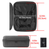 Geekria Shield Case for Large Sized Over-Ear Headphones, Replacement Protective Hard Shell Travel Carrying Bag with Cable Storage, Compatible with ATH-AWKT, SONY MDR-Z1R (Dark Grey)